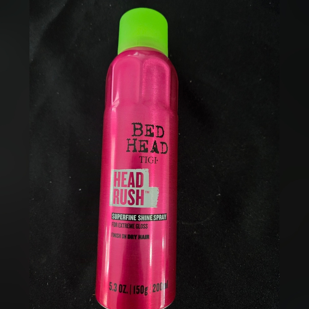 TIGI Bed Head Headrush Shine Spray - Pink and Green